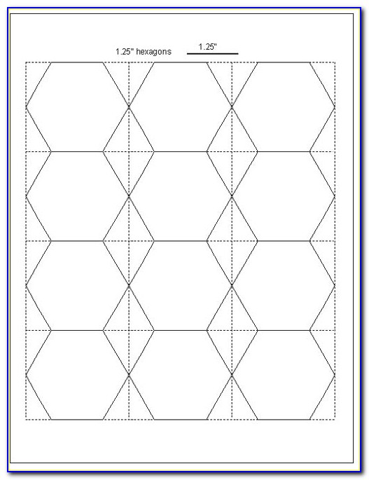 Hexagon Templates For English Paper Piecing