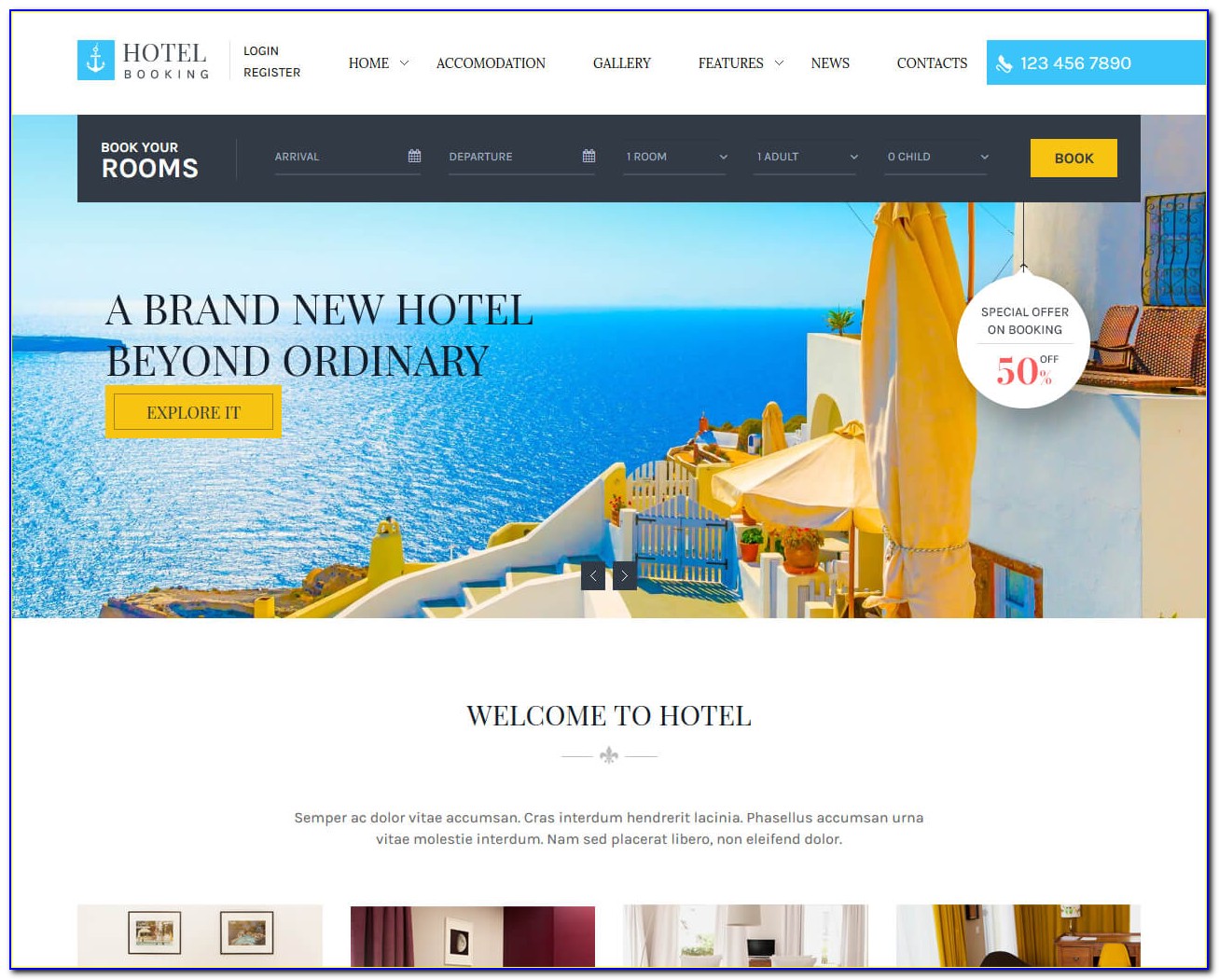 Hotel Reservation System Website Template