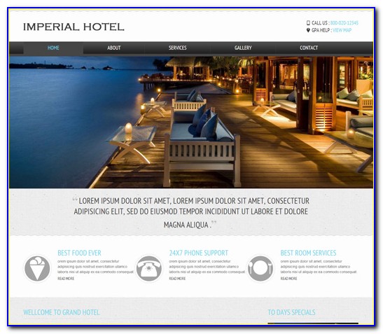 Hotel Reservation Website Templates Free Download