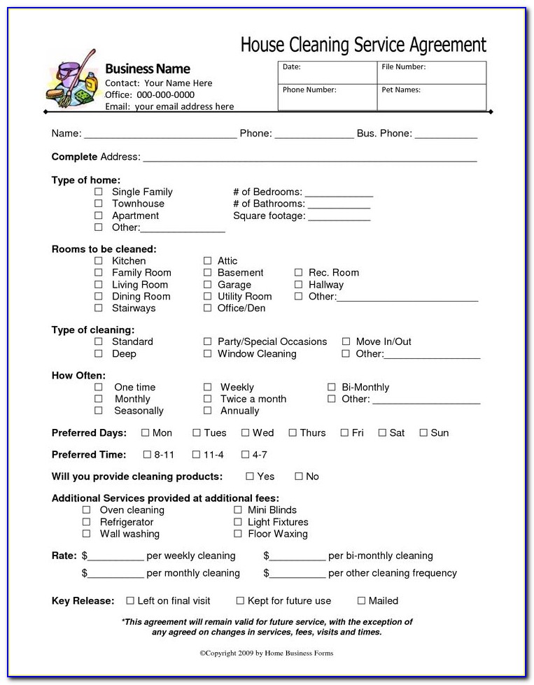 Housekeeping Contract Template