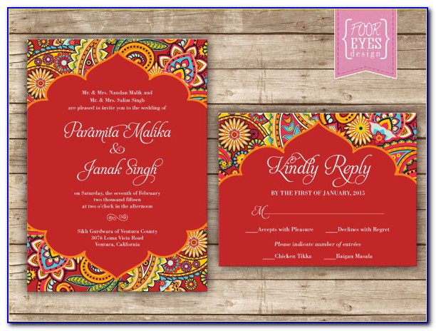 Indian Wedding Invitation Cards Samples