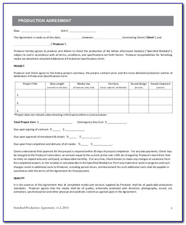 Insurance Producer Contract Template