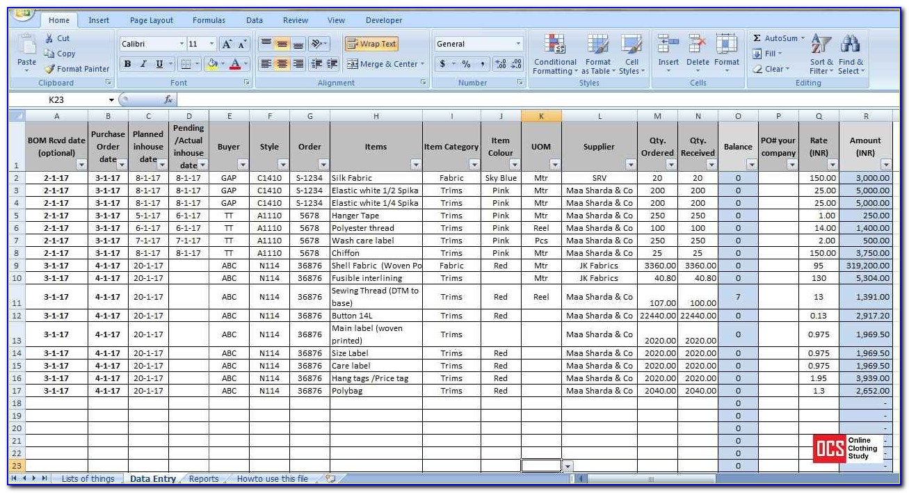 Inventory Management Excel Template Free Download And Store