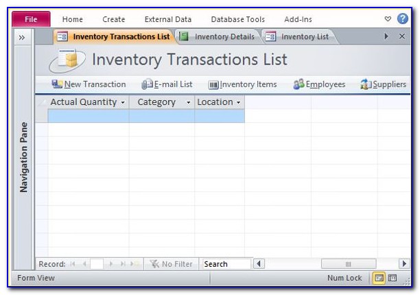 Inventory Management Microsoft Access Template