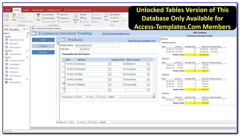 Inventory Management Template Access 2007