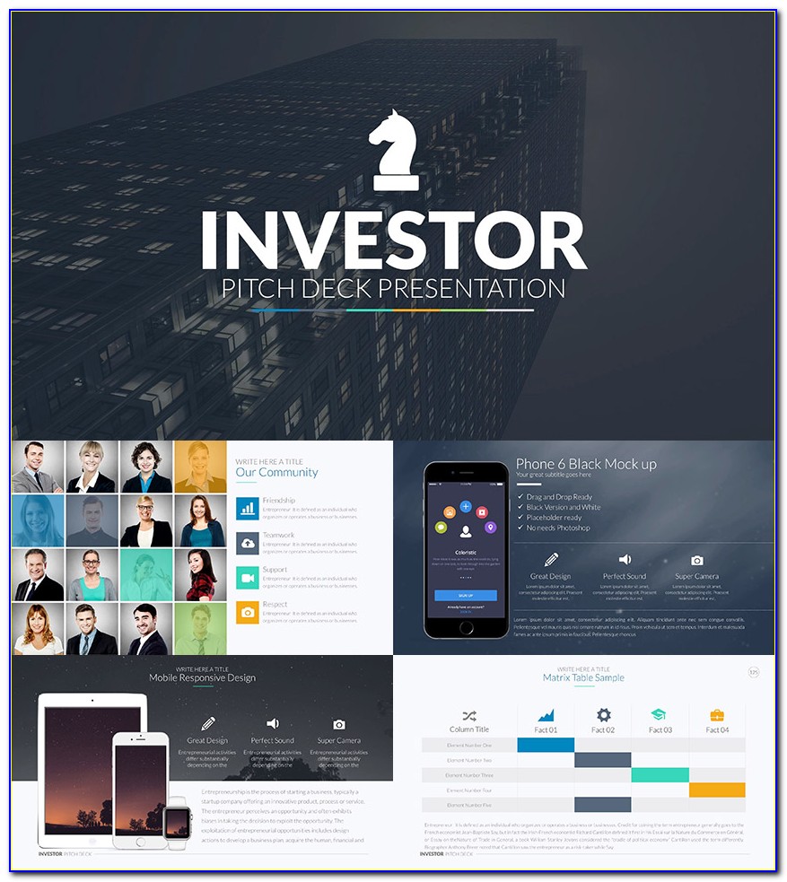 Investor Pitch Deck Template Ppt