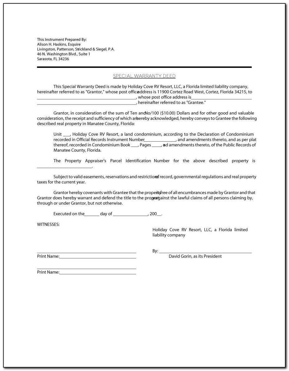 Land Deed Of Sale Template