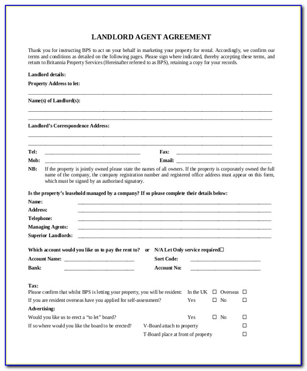 Landlord Lease Templates
