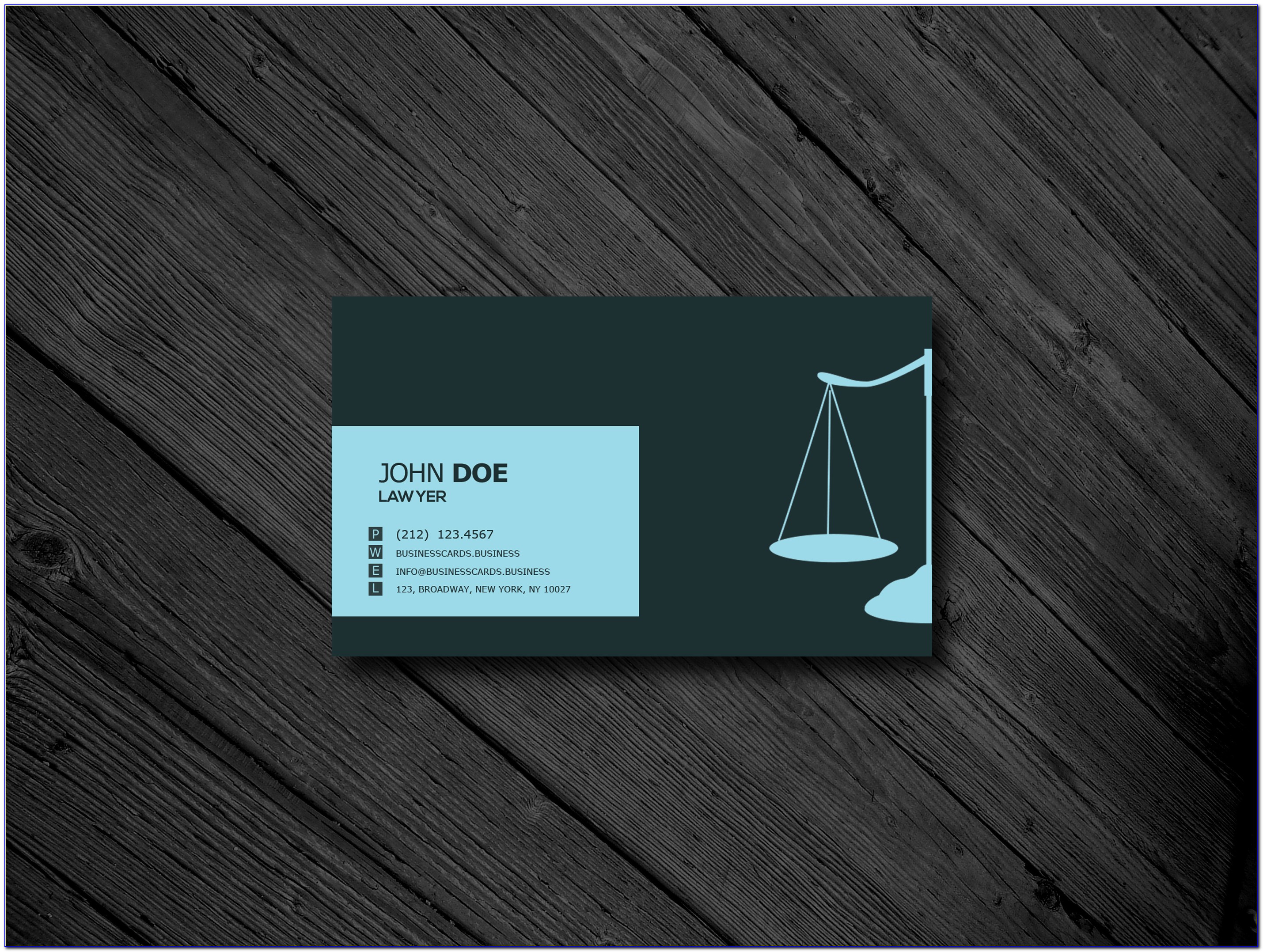 Lawyer Visiting Card Format