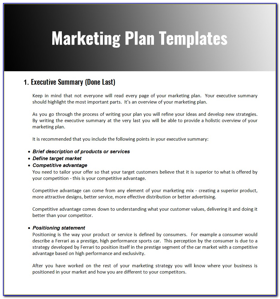 Marketing Strategy Plan Template Pdf