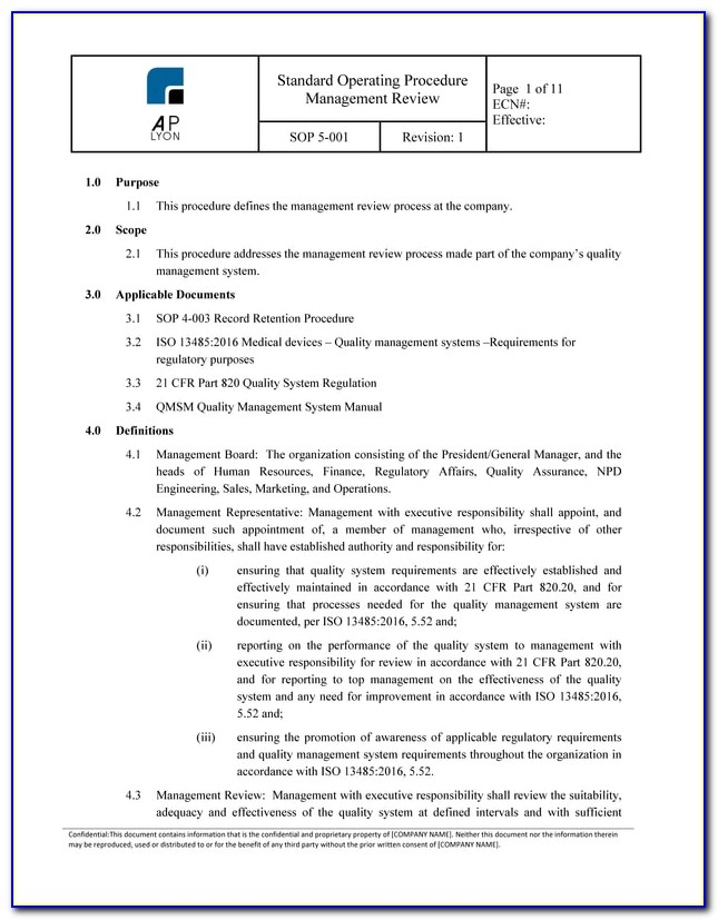 Medical Device Supplier Quality Agreement Template