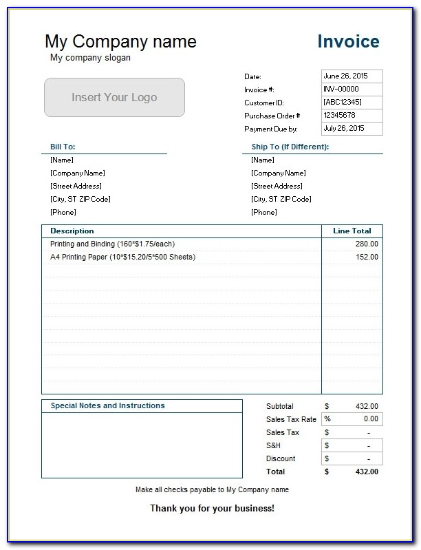 Microsoft Invoice Template 54+ Free Word, Excel, Pdf | Free With Regard To Free Download Invoice Template