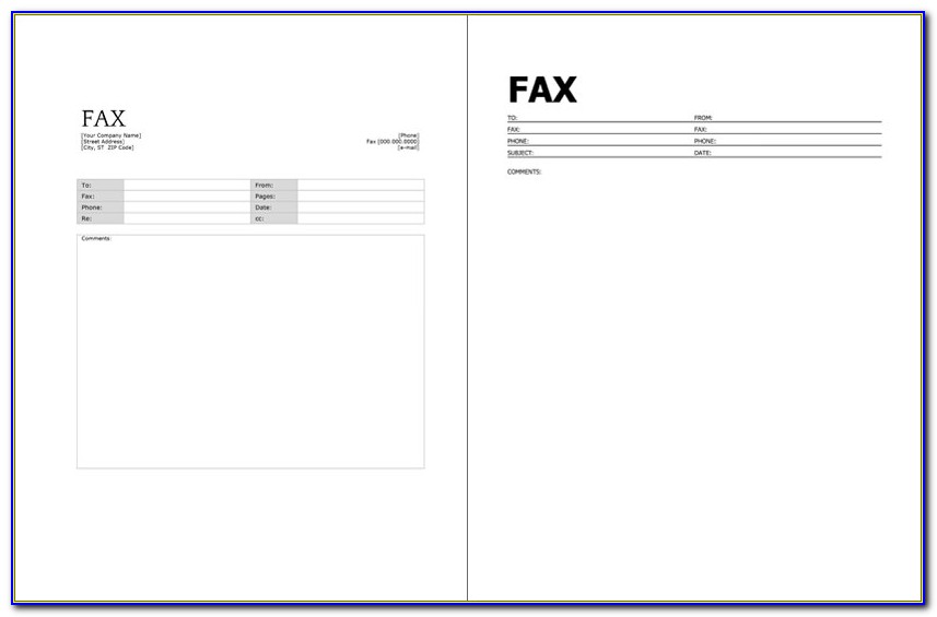 Microsoft Fax Templates Free Download