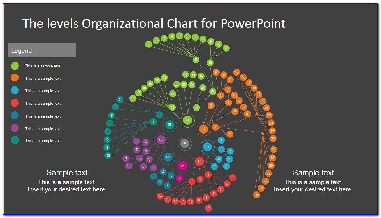 Multi Level Circular Organizational Chart Template