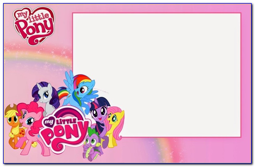 My Little Pony Invitation Blank Template