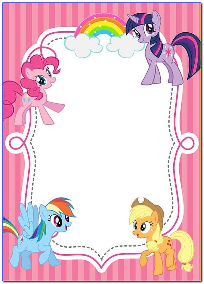 My Little Pony Invitations Template