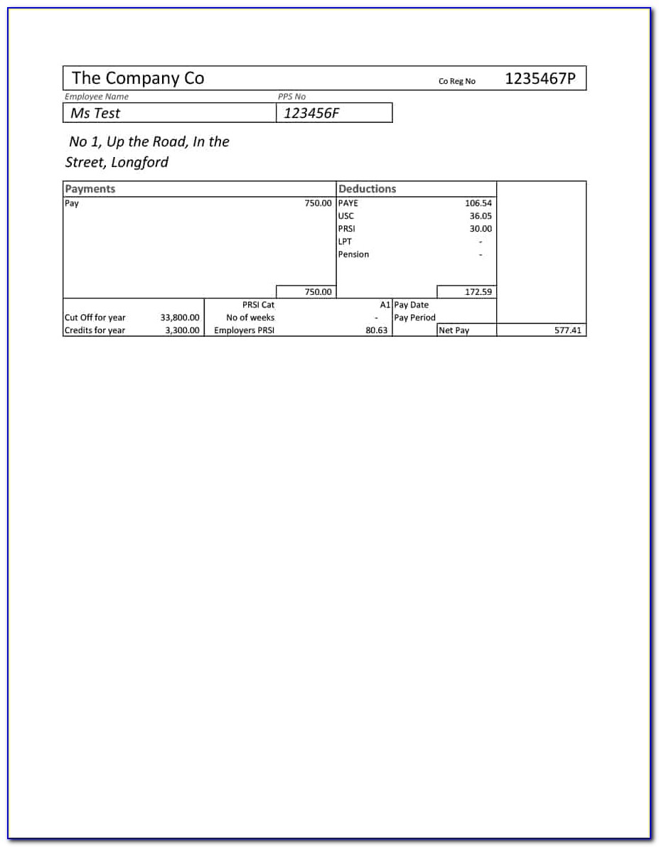 Payroll Check Template Free Download