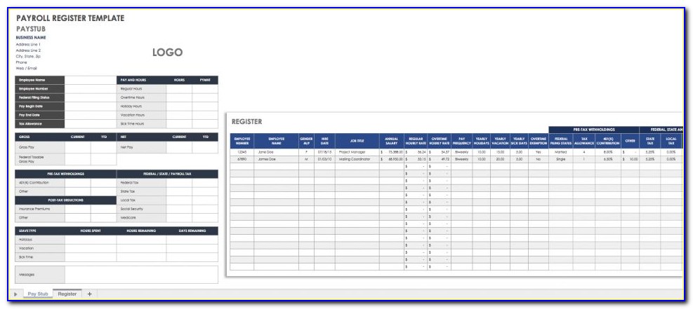 Payroll System Template Free Download