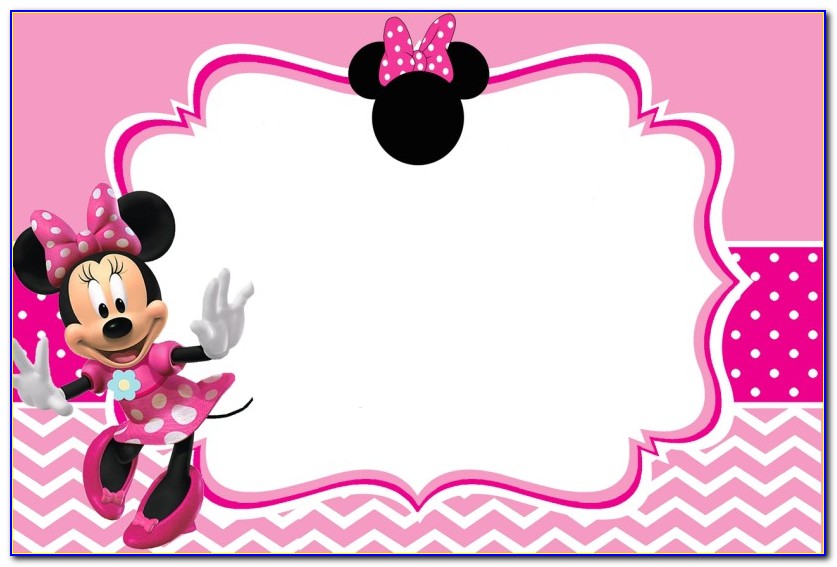 Pink And Gold Minnie Mouse Baby Shower Invitations Templates