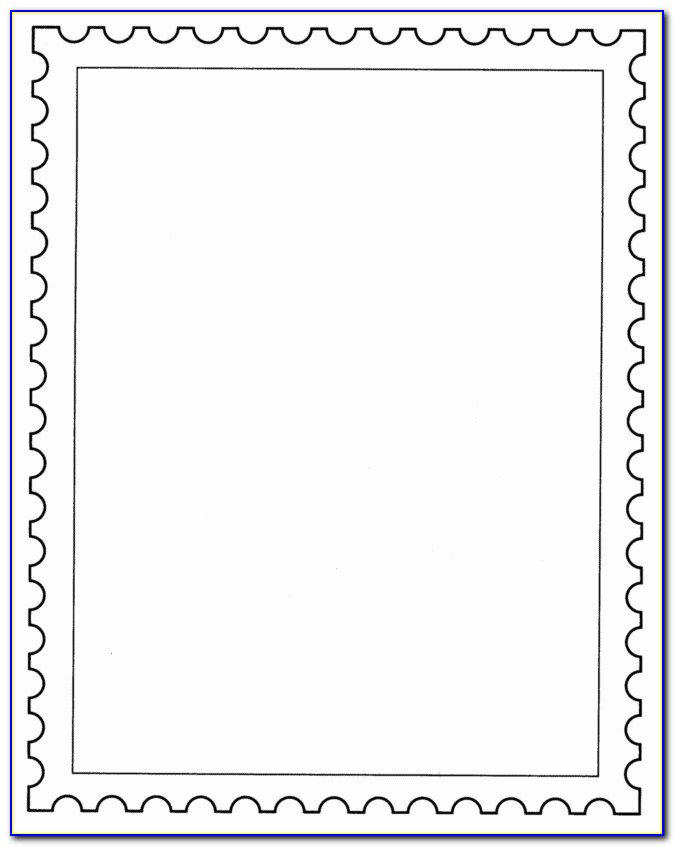 Postage Stamp Template Vector Free
