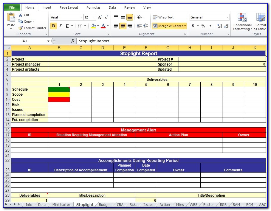 Project Planner Excel Template Free Download