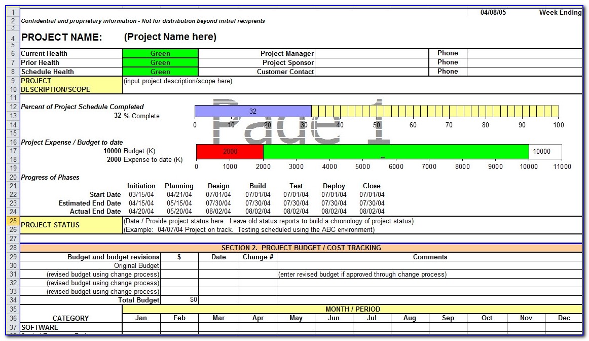 Project Status Report Template In Excel Project Status Report Template Excel