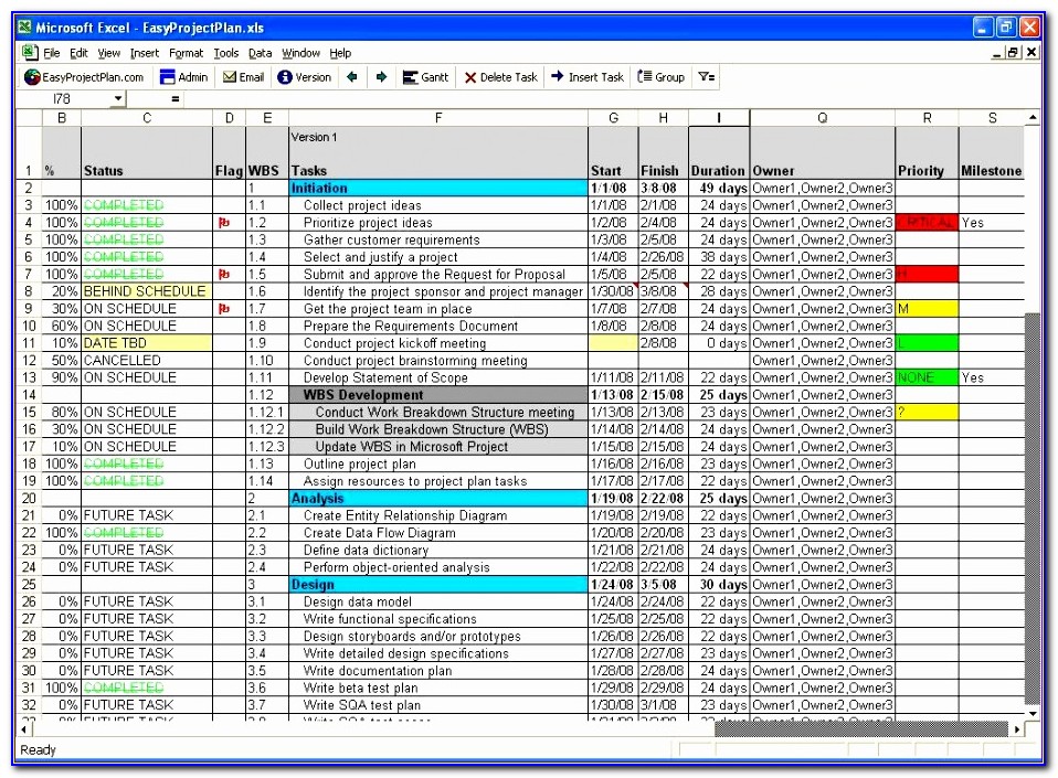 Project Planning Template Excel Gantt Chart N3rca Inspirational Easyprojectplan Excel Project Plan Gantt 14 1 Free Download