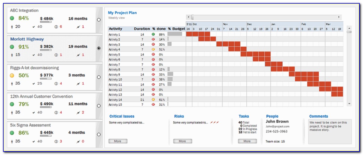 Project Task Tracker Excel Template Free