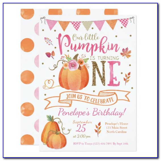 Pumpkin Baby Shower Invitation Templates