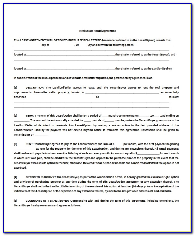 Real Estate Lease Proposal Template