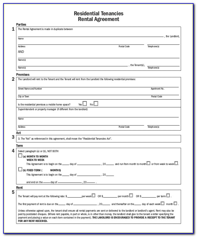 Rental Property Contract Template