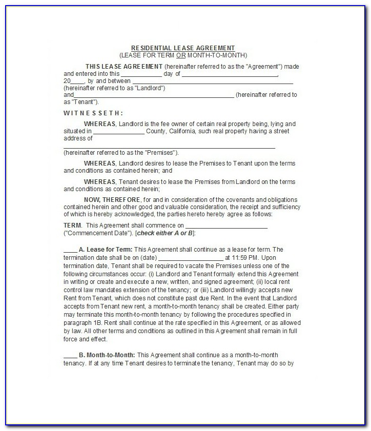 Renting Agreement Template