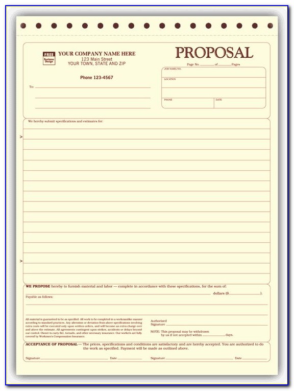 Request For Bid Proposal Template