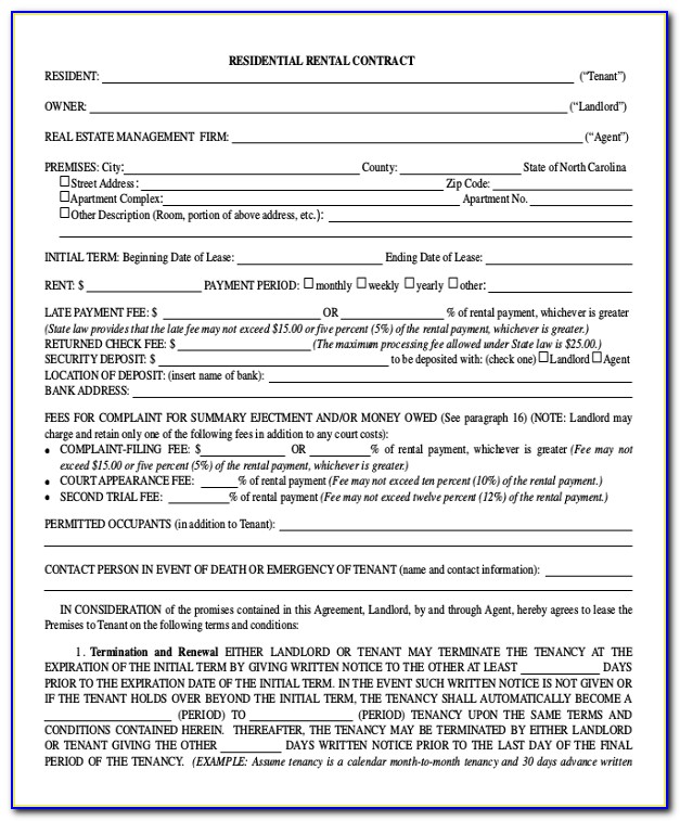 Residential Tenancy Agreement Template Bc