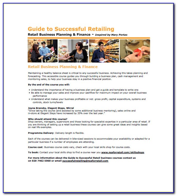 Retail Store Business Plan Example