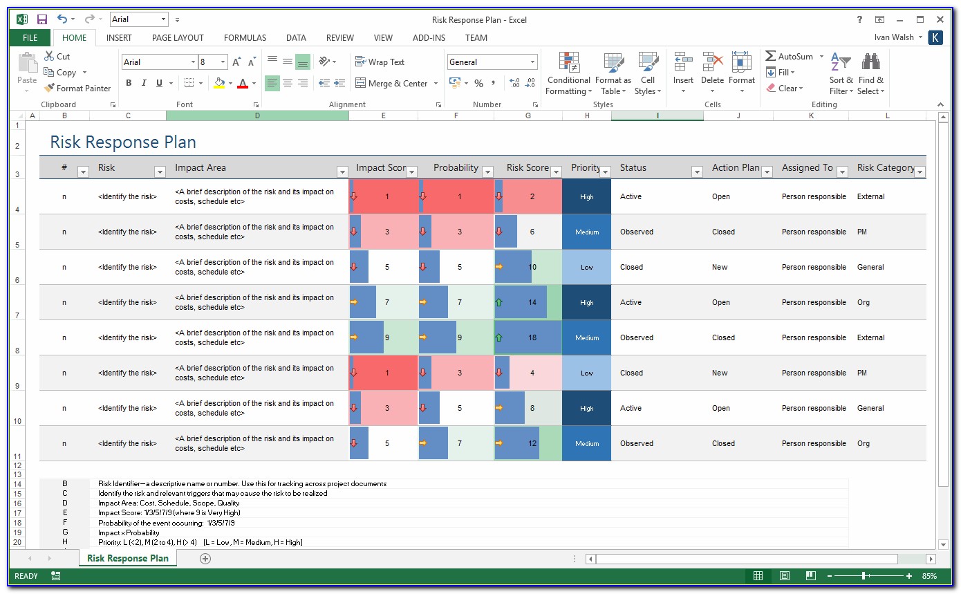 Risk Management Templates In Excel