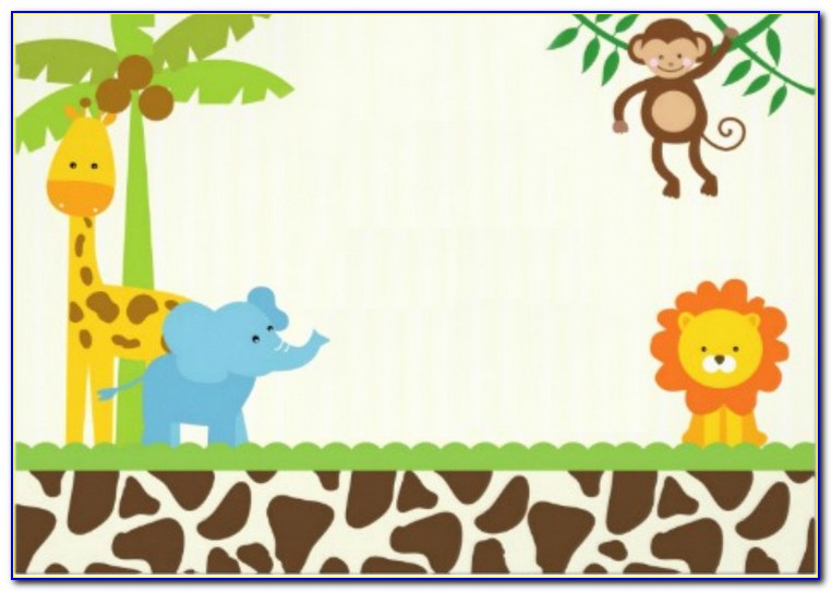 Safari Baby Shower Invitations Template Free