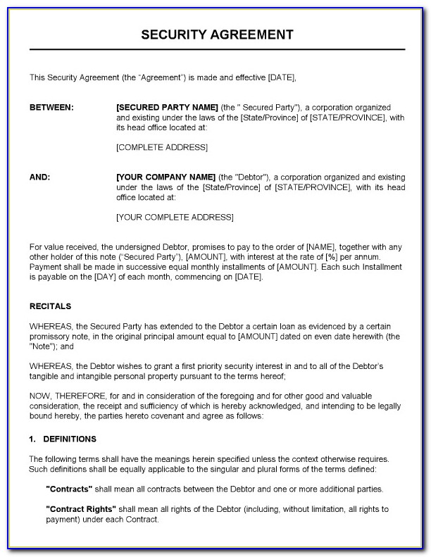 Security Alarm Monitoring Contract Template