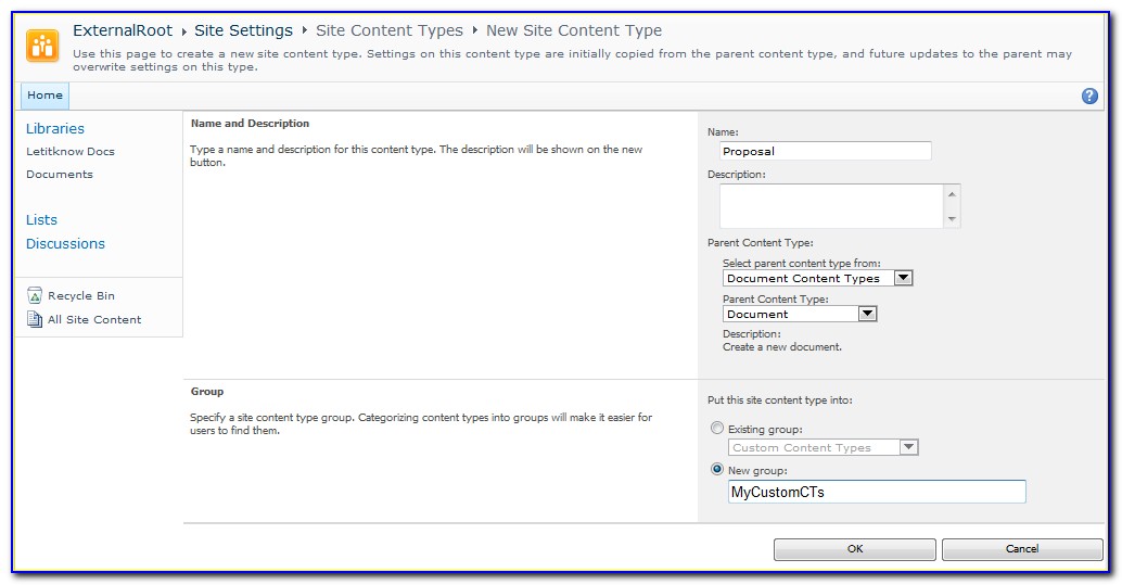 Sharepoint Document Library Template