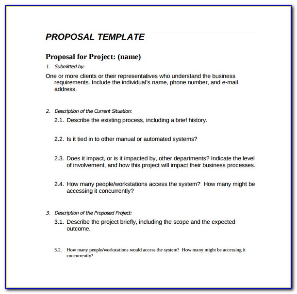 Simple Business Proposal Template Microsoft Word