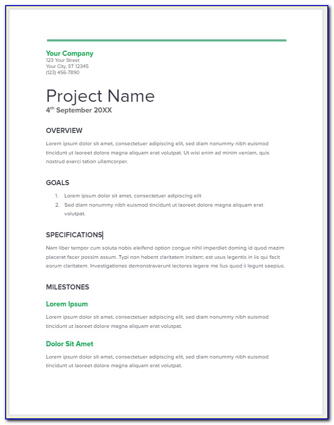 Simple Business Proposal Template Word Doc