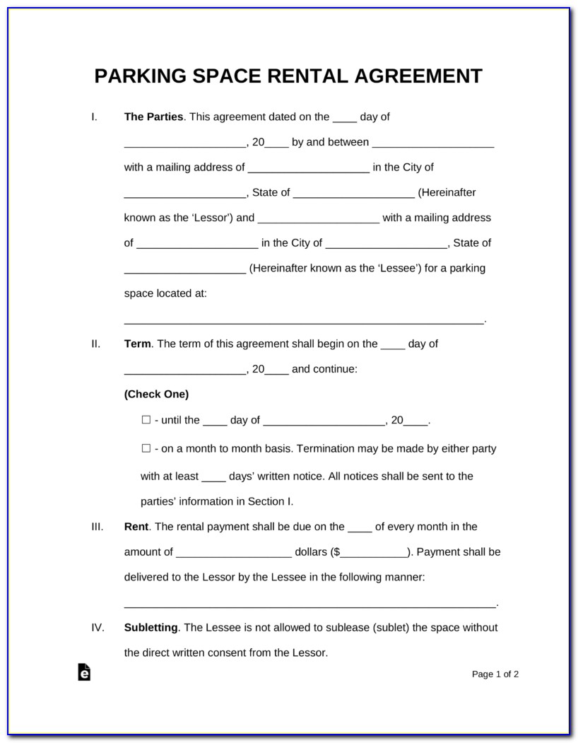 Space Rental Agreement Template