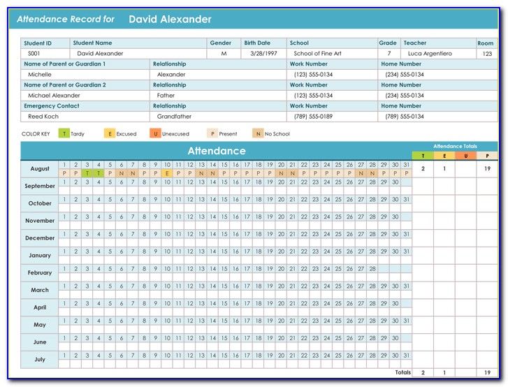 Student Attendance Tracking Template
