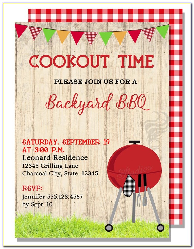 Summer Barbecue Party Invitation Template