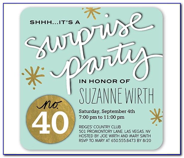 Surprise Birthday Party Invitations Templates Free Download