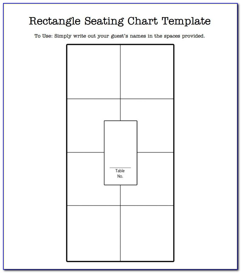 Table Seating Template Free Download