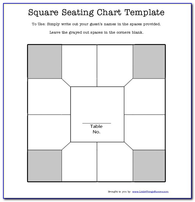 Table Seating Template Microsoft Word