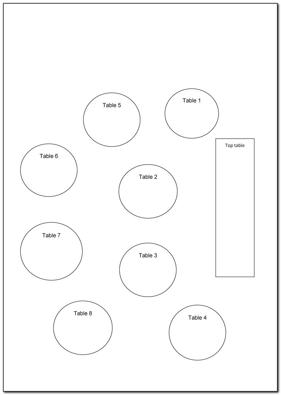 Table Seating Template Wedding