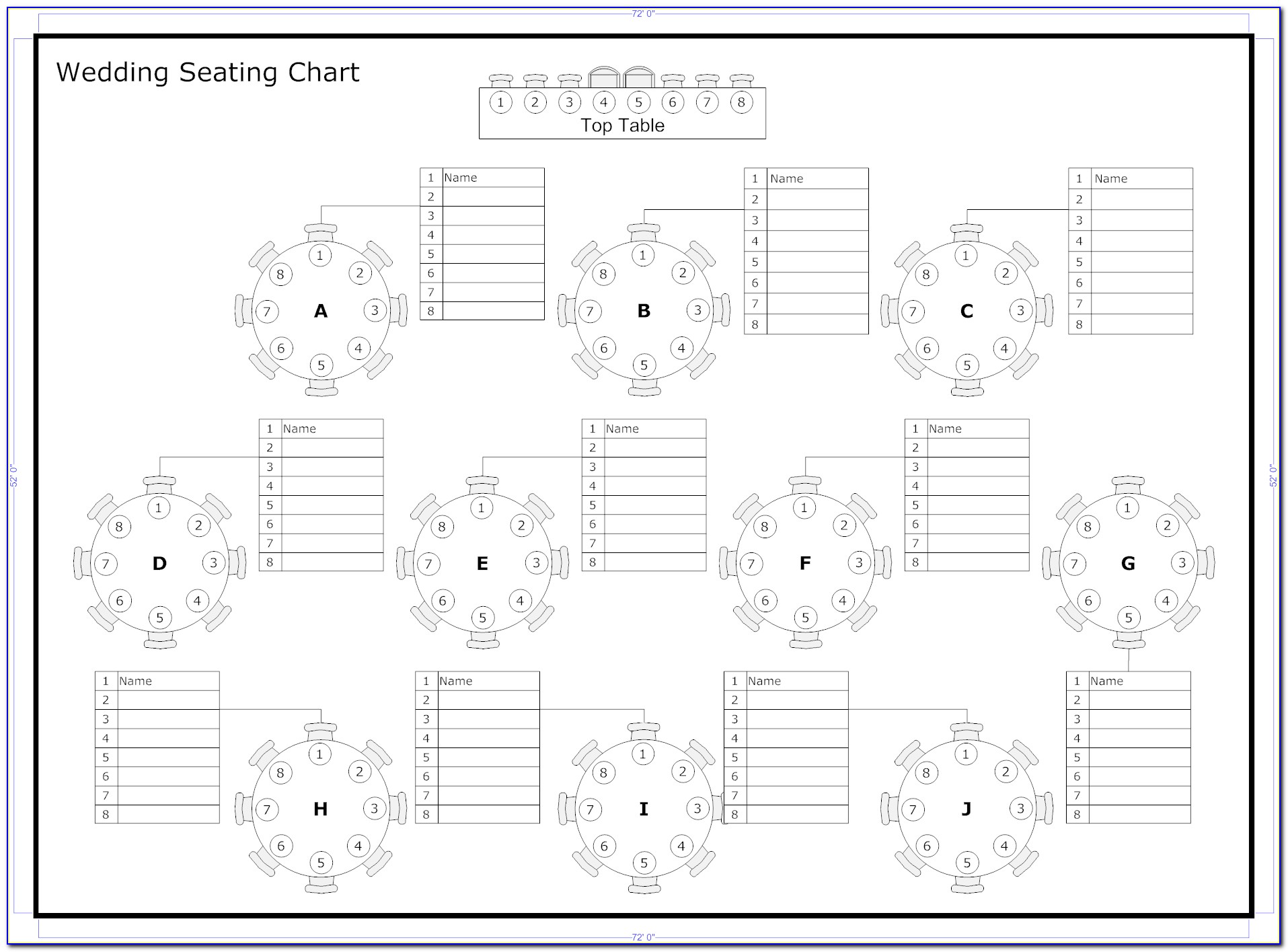 Table Seating Template Word