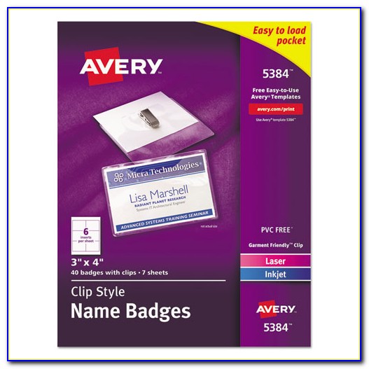 Template For Avery Name Badges 74549